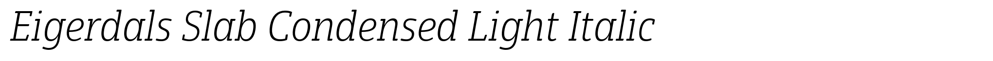 Eigerdals Slab Condensed Light Italic image